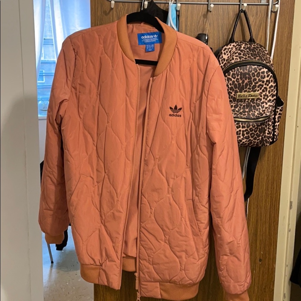 Pink adidas bomber jacket